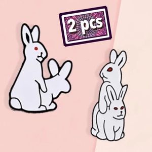 Set of 2 Matching Funny Bunny Sex Bulk Enamel Pins